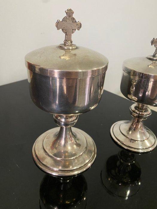 Kelk (2) - Verzilverd, Verguld, Antiquités & Art, Antiquités | Argent & Or