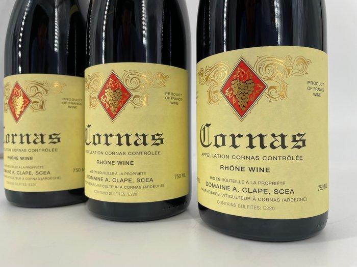 2014 Augyste Clape, Cornas - Cornas, Rhône - 3 Fles (0,75, Verzamelen, Wijnen