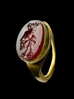 Oud-Romeins goud Ring - Romeinse ring met Gryllos