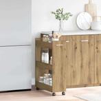 vidaXL Kast artisanaal eikenkleurig 60 x 22 x 79 cm Bewerkt, Huis en Inrichting, Kasten | Overige, Verzenden, Nieuw