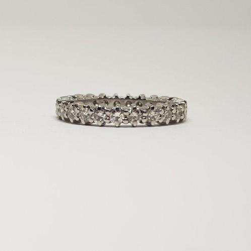 Bague - 18 carats Or blanc -  0.04ct. tw. Diamant, Handtassen en Accessoires, Ringen