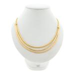 18 Krt. Tricolor gouden omega schakel collier | 44,5 cm, Handtassen en Accessoires, Kettingen, Ophalen of Verzenden, Gebruikt