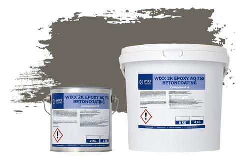 Wixx 2K Epoxy AQ 750 Betoncoating RAL 7039 | Kwartsgrijs, Doe-het-zelf en Bouw, Verf, Beits en Lak, Nieuw, Verzenden