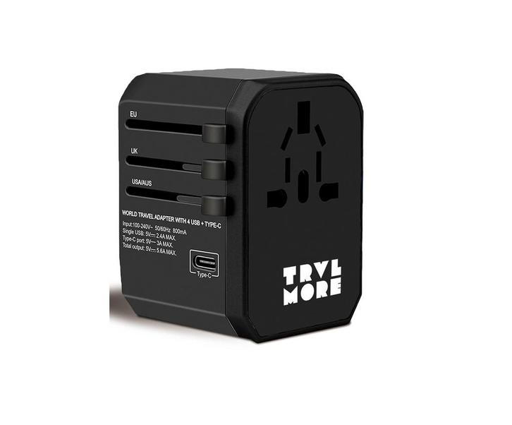 2dekans | TRVLMORE Universele Wereldstekker - USB-C en 4 USB, Handtassen en Accessoires, Koffers, Ophalen of Verzenden
