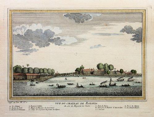 Indonesië - Jakarta; Bellin - Vue du Château de Batavia -, Boeken, Atlassen en Landkaarten
