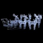 vidaXL Kerstversiering rendieren en slee 320 LEDs acryl, Verzenden, Nieuw