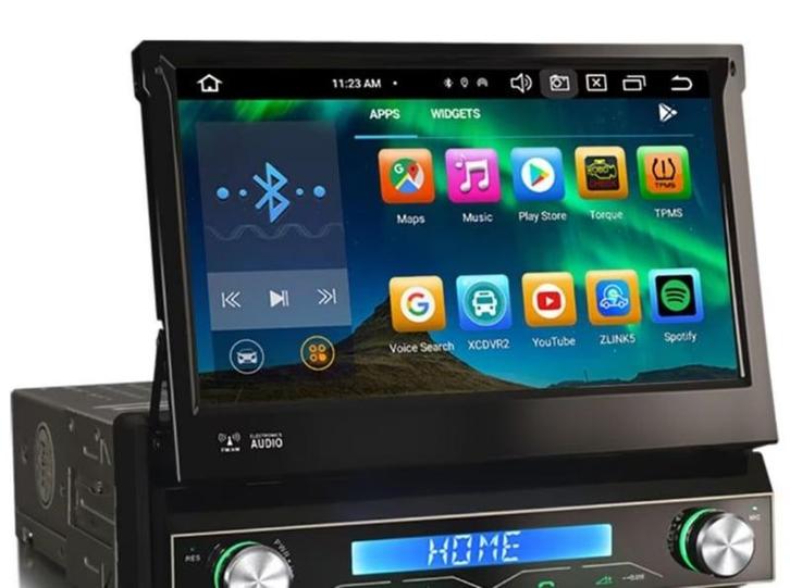 Klapscherm Carplay 1 DIN autoradio NAVIGATIE  Wifi Android 1, Auto diversen, Autonavigatie, Nieuw, Verzenden