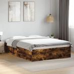 vidaXL Bedframe bewerkt hout gerookt eikenkleurig 120x200 cm, Huis en Inrichting, Slaapkamer | Bedden, Verzenden, Nieuw