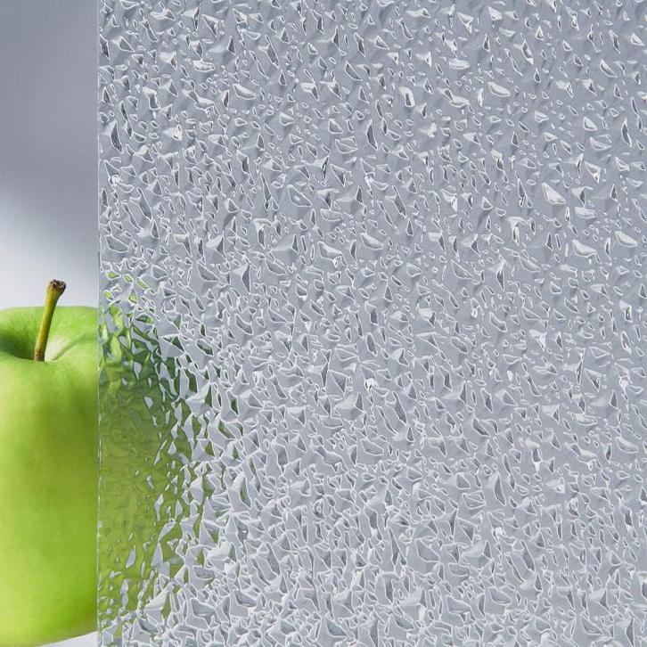 Enkel glas figuurglas Waterdrup blank 4mm, Doe-het-zelf en Bouw, Glas en Ramen, Nieuw, Verzenden