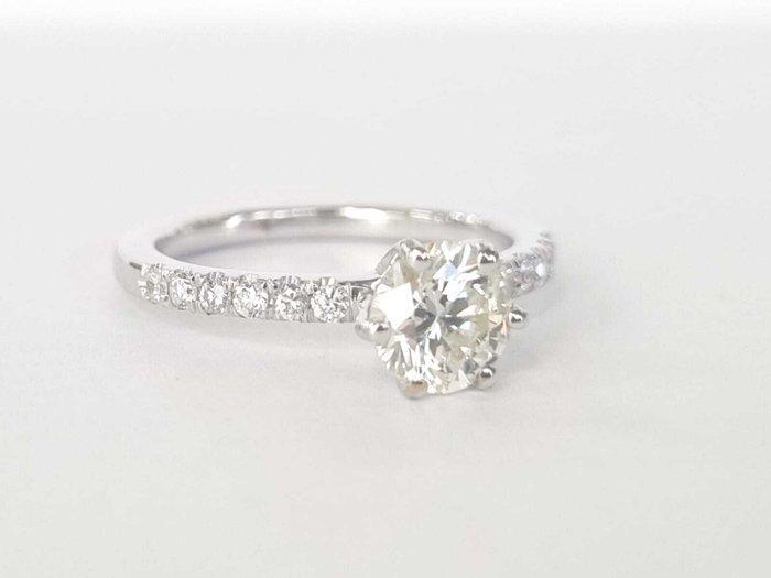 Verlovingsring - 18 karaat Witgoud - 1.05ct. tw. Diamant, Bijoux, Sacs & Beauté, Bijoux anciens