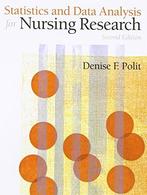 Statistics And Data Analysis For Nursing Research, Boeken, Verzenden, Gelezen, Denise Polit