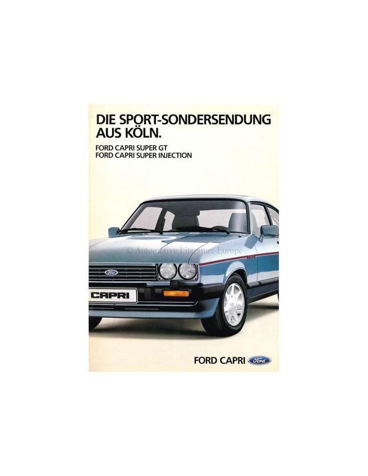 1984 FORD CAPRI BROCHURE DUITS, Boeken, Auto's | Folders en Tijdschriften, Ophalen of Verzenden