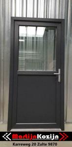 PVC Kunststof deuren 1/2, 1/3 glas en volpaneel antraciet, Doe-het-zelf en Bouw, Deuren en Vliegenramen, Nieuw, 80 tot 100 cm