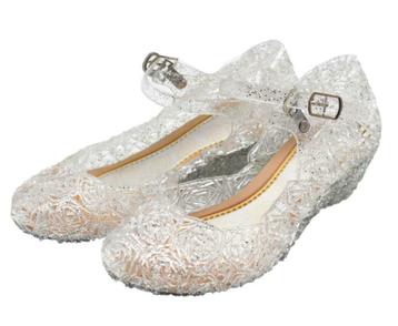 Prinsessenjurk - Glitter schoenen - Zilver - Kleedje