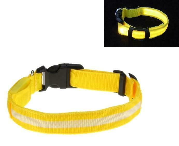 LED Halsband GEEL, Dieren en Toebehoren, Honden-accessoires, Verzenden