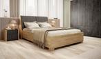 Meubella tweepersoonsbed Mendi eiken houten bed 140x200 cm, Nieuw, 140 cm, Verzenden