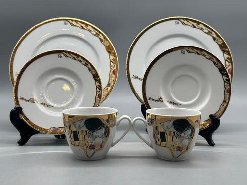 Koffieservies - Romantisches Gustav Klimt Set – Tassen,, Antiek en Kunst, Antiek | Meubels | Tafels