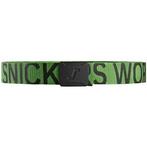 Snickers 9004 riem met logo - 3704 - apple green - black -, Nieuw