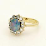 Ring - 18 karaat Geel goud - Diamant - Opaal, Nieuw