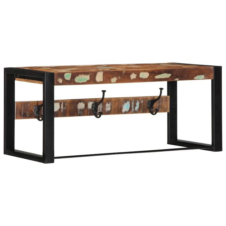 vidaXL Kapstok 80x35x35 cm massief gerecycled hout, Huis en Inrichting, Woonaccessoires | Kapstokken, Nieuw, Verzenden