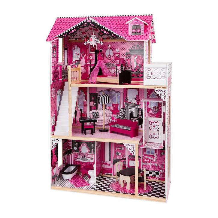 Maison de poupée en bois KidKraft Amelia - 110 x 73 x 138 cm, Kinderen en Baby's, Speelgoed | Poppen, Verzenden