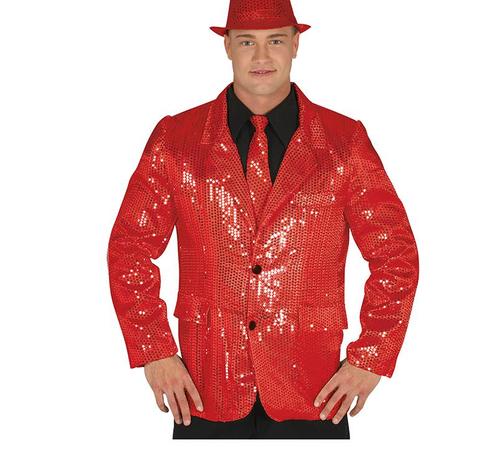 Rode Colbert Glitter, Kleding | Heren, Carnavalskleding en Feestkleding, Nieuw, Verzenden