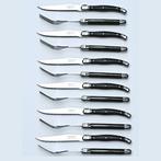 Laguiole - 6x Forks & 6x knives - Black - style de -