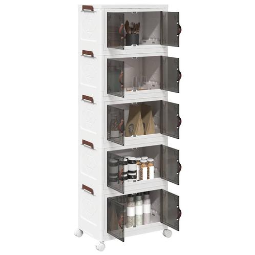 vidaXL Opbergbox stapelbaar met wielen 5-laags 28 L, Doe-het-zelf en Bouw, Gereedschap | Handgereedschap, Nieuw, Verzenden