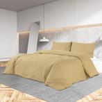 vidaXL Dekbedovertrekset 135x200 cm katoen taupe, Huis en Inrichting, Verzenden, Nieuw