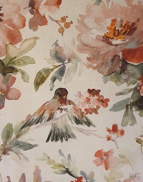 Exclusieve Art Nouveau-stof met kolibrie - 300x280cm -, Antiek en Kunst, Antiek | Tapijten, Tafelkleden en Textiel