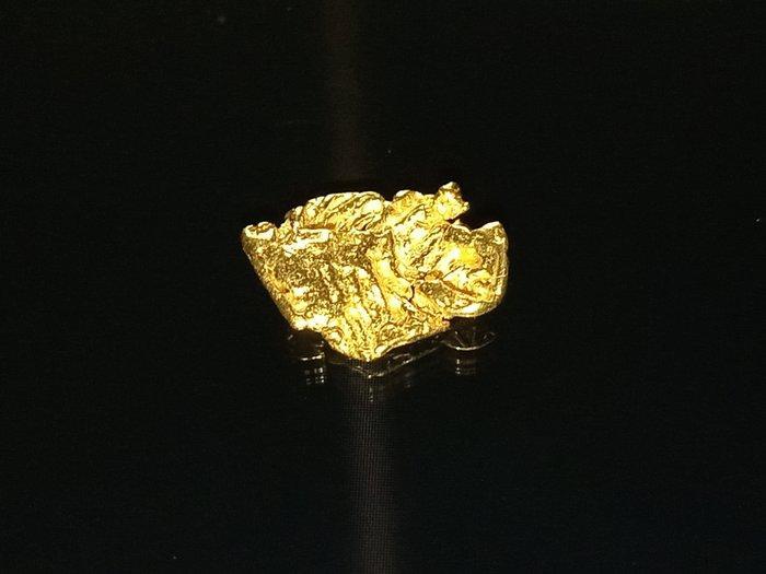Stralende Gouden Nugget - Yukon Goud nugget- 0.3 g - (1), Verzamelen, Mineralen en Fossielen