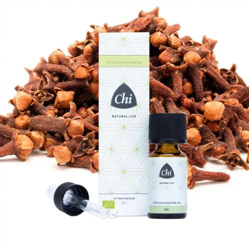 Bio Kruidnagel etherische olie - 10 ml - Chi Natural Life, Sport en Fitness, Gezondheidsproducten en Wellness, Ophalen of Verzenden