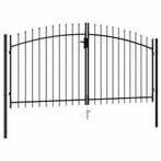 vidaXL Poort met puntige bovenkant dubbel 3x1,5 m staal, Tuin en Terras, Verzenden, Nieuw