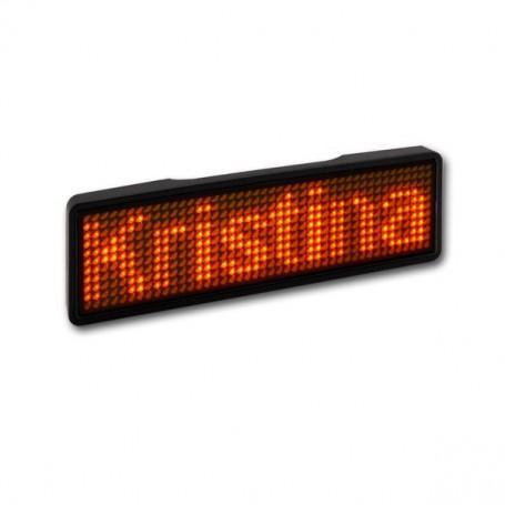 Sertronics LED naamplaatje 9.3x3cm zwarte rand Oranje, Huis en Inrichting, Lampen | Overige, Nieuw, Verzenden