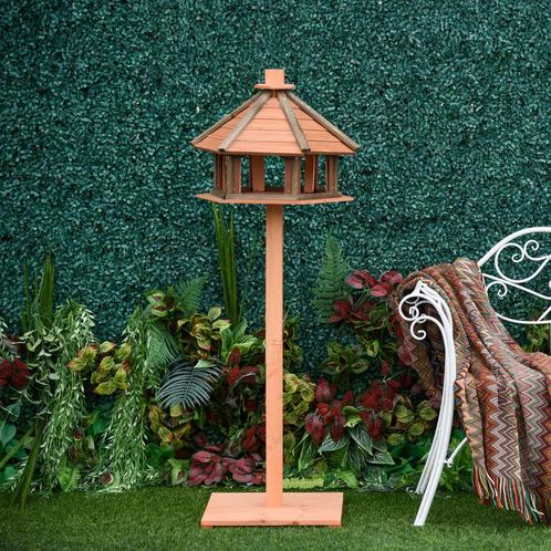 Vogelvoederhuisje - Robuust - Waterbestendig - Bruin, Dieren en Toebehoren, Vogels | Hokken en Kooien, Nieuw, Ophalen of Verzenden