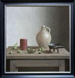 Leo Pors (1952) - Middeleeuws glas, pan en kruik, met, Antiek en Kunst