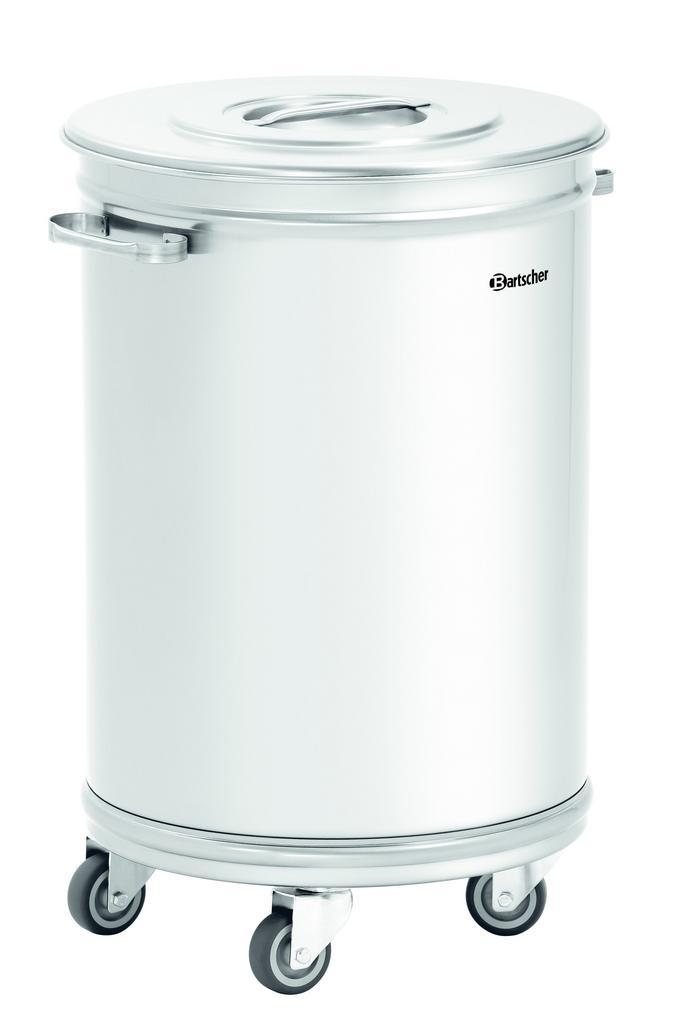 Afvalbak | RVS (Geborsteld) | 56L | Los Deksel | Wielen |, Zakelijke goederen, Horeca | Keukenapparatuur, Nieuw in verpakking