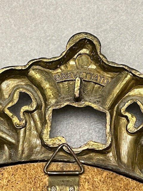 Spiegel - Messing - Brevettato Antiek Spiegel, Antiek en Kunst, Curiosa en Brocante