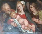 Scuola emiliana (XVI-XVII) - Madonna con bambino, San, Antiek en Kunst