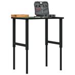 vidaXL Werkbank 80x60x(71,5-98) cm eikenhout donkerbruin, Verzenden, Nieuw