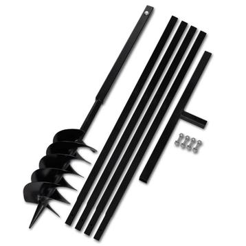 vidaXL Grondboor met handvat 150 mm en verlengstukken 5 m, Verzenden
