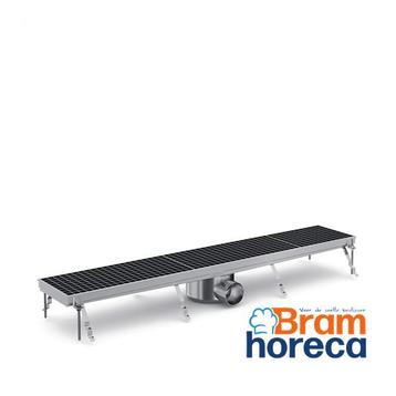 RVS vloerput met zijuitlaat | 1144x200x140 mm, Verzenden