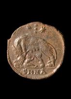 Oud-Romeins Brons Constantine I Urbs Roma Commemorative, Antiek en Kunst