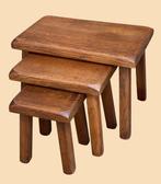 Bijzettafel (3) - Eik - Brutalist Inspired, Antiek en Kunst