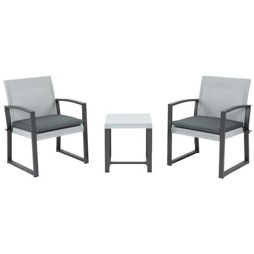 TRUUSK Poly Rotan Bistroset 3 St. - Balkonmeubelset met Bijz, Tuin en Terras, Tuinmeubel-accessoires, Verzenden