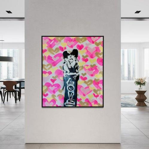 Timo Wedell (1994) - Forbidden Officer Like Banksy - XL · No, Antiek en Kunst, Kunst | Schilderijen | Modern