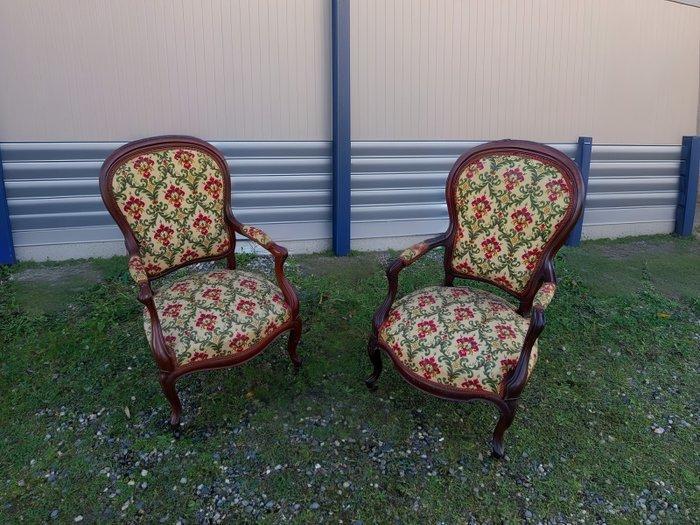 Fauteuil (2) - hard hout, Antiek en Kunst, Antiek | Overige Antiek