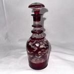 Fles - robijnglas - Pronk-karaf - robijnglas