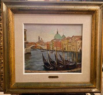 Gianfranco Campestrini (1901-1979) - Gondole a Venezia al
