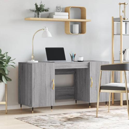vidaXL Bureau 140x50x75 cm bewerkt hout grijs sonoma, Huis en Inrichting, Bureaus, Nieuw, Verzenden